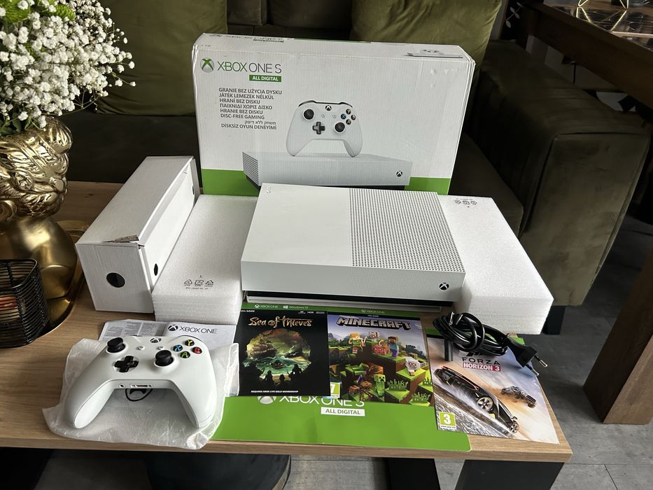 Konsola Xbox One S 1TB Digital/White/Komplet/Pad/Mało Używana*Wys!