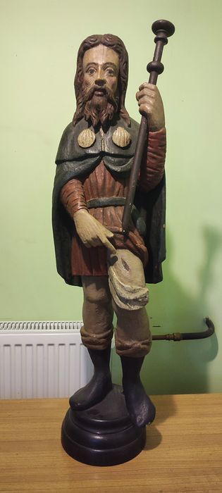 Figura drewniana 17/18 wiek 84cm