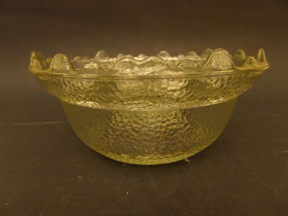 Ząbkowice, szklana ikebana, szkło Prl, vintage, HSG Ząbkowice