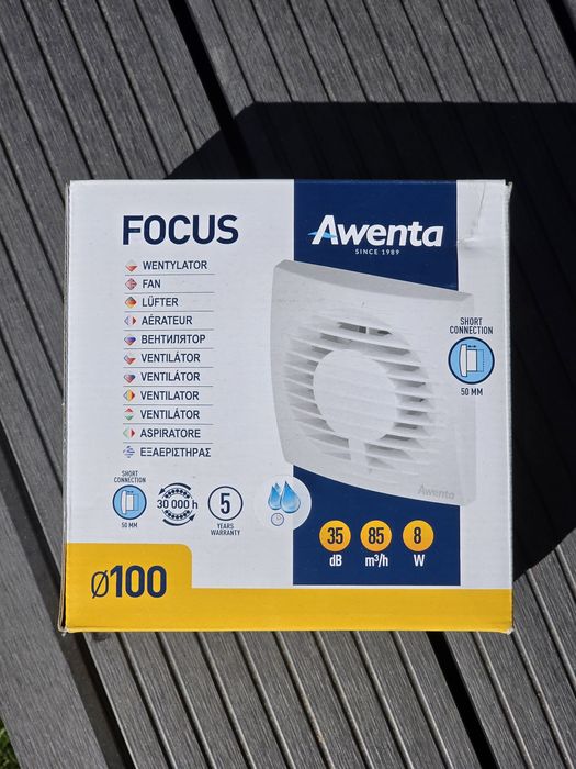 NOWY Wentylator Awenta Focus  WFA100H  Higrostat (Czujnik wilgoci)