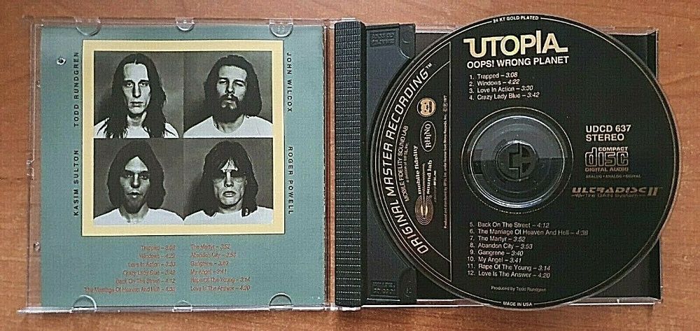 UTOPIA Oops! Wrong Planet - 24Kt Gold CD - MFSL