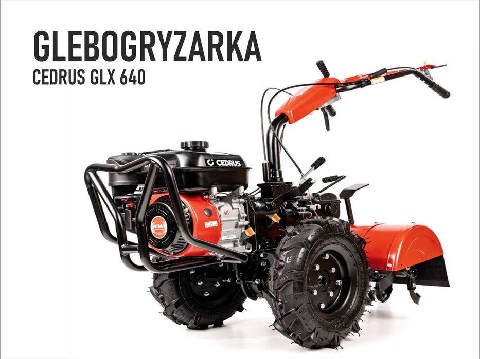 Glebogryzarka Cedrus GLX640 ( mocna!!! 6KM/130kg ), rębak - rozdrabniacz do gałęzi, pilarka, wiertnica glebowa, kosa, wynajem wypożyczalnia Porobione