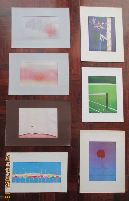 Pequenos Quadros com Reproduções de Pintura Sec. XX