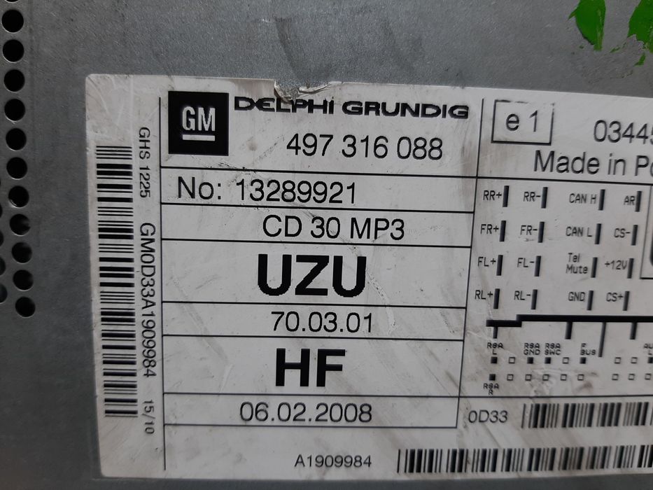 Rádio / auto-rádio OPEL Corsa D