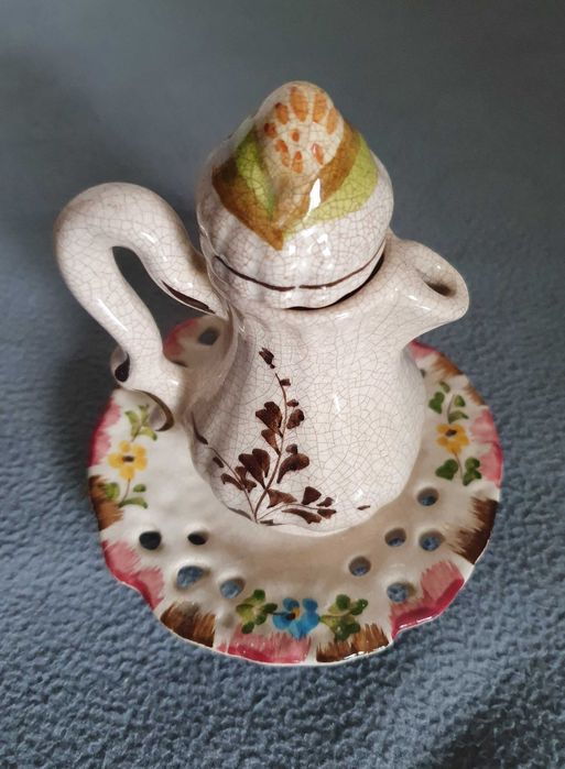 Pequeno Jarro de porcelana crackled, pintado à mão