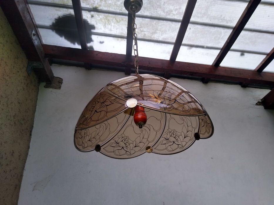 Lampa szklana na 3 żarówki