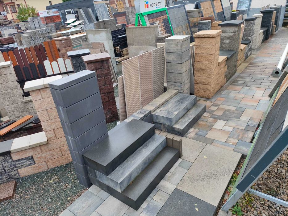 Schody gotowe stopnie schodowe blok betonowy obrzeże