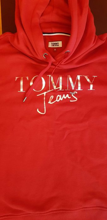 Bluza Tommy Jeans Modern logo hoodie - samba, rozmiar M. Jak nowa.