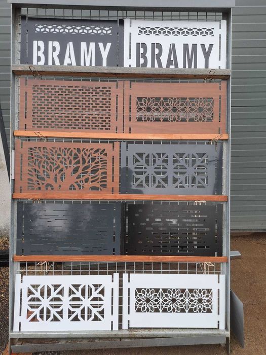 Brama przesuwna, dwuskrzydłowa,furtka, panel, ocynk,aluminium