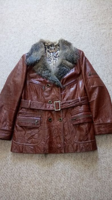 Жіноча шкіряна куртка МEFI сезон Осінь-Зима