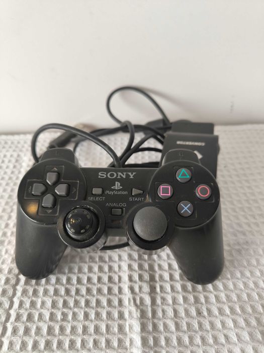 Comando Oficial Sony DualShock 2 (PS2) com Adaptador USB PXN (para PC/Conso