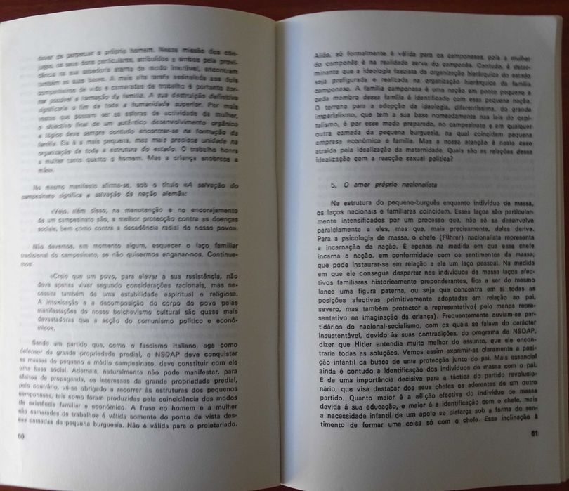 Psicologia de Massa do Fascismo de Wilhelm Reich - 1ª Edição 1974