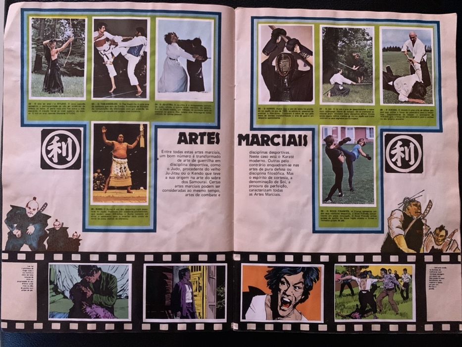 Caderneta Cromos Artes Marciais Bruce Lee Panini Matutano Coleção