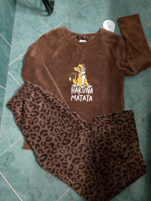 Piżama damska,Ciepła,gruba piżama, Król Lew,Disney