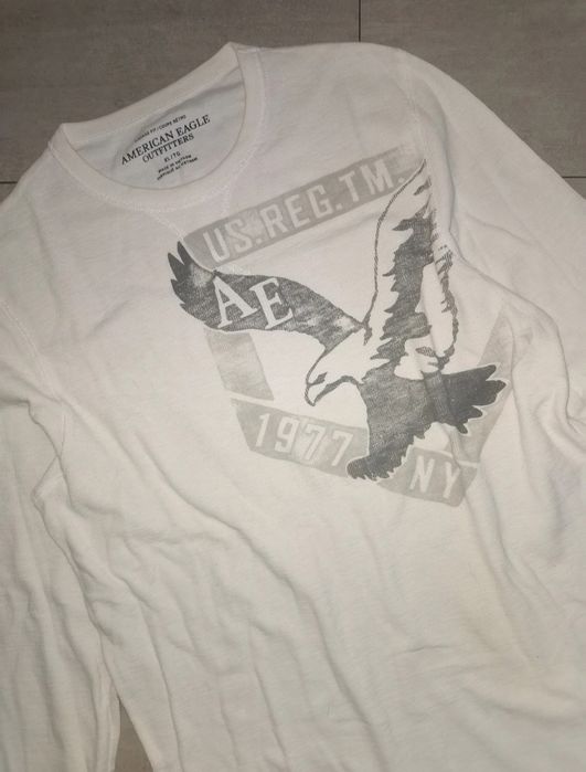 American Eagle L koszulka longsleeve biała
