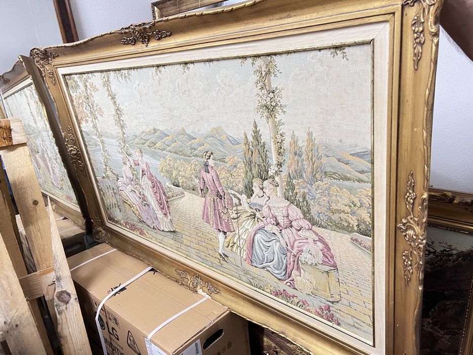 Quadro antigo bordado