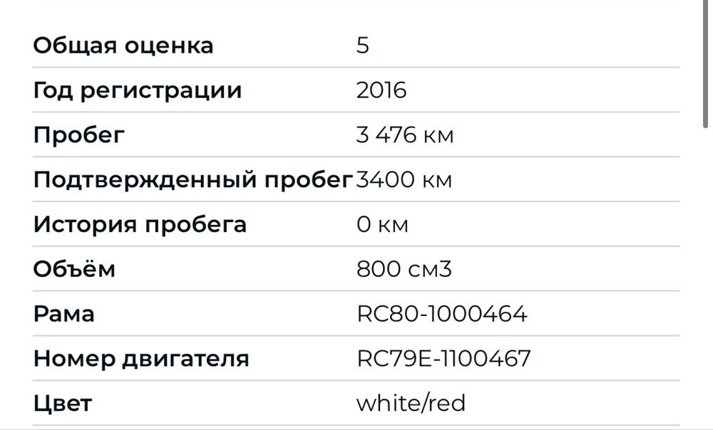 HONDA VFR800X Хонда з Японії 3476 км пробіг