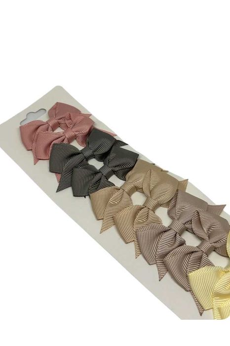 Spinki do włosów kokardki kolorowe zestaw 10 sztuk kod 1649