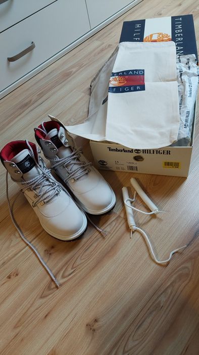 Buty śniegowce damskie zimowe TIMBERLAND & Tommy Hilfiger 100% skóry