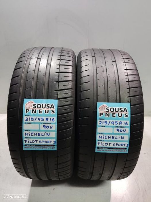 2 pneus semi novos 215-45r16 michelin - oferta dos portes