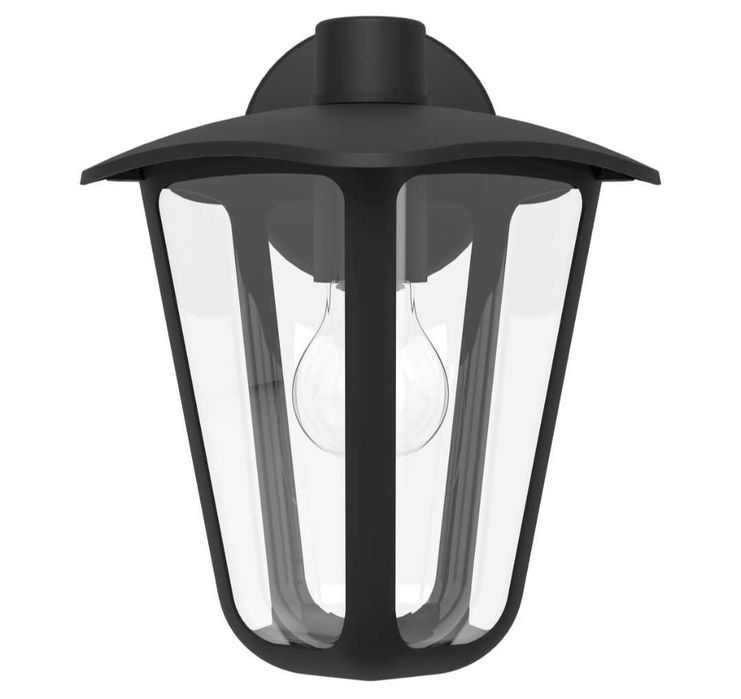Lampa kinkiet zewnętrzny aluminium czarny mat E27 IP44 Eglo MONREALE