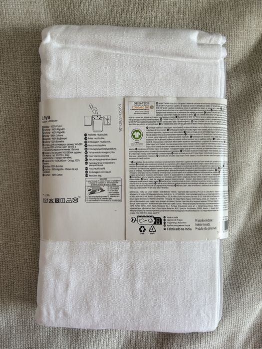 Cortinado branco Algodao 140x280