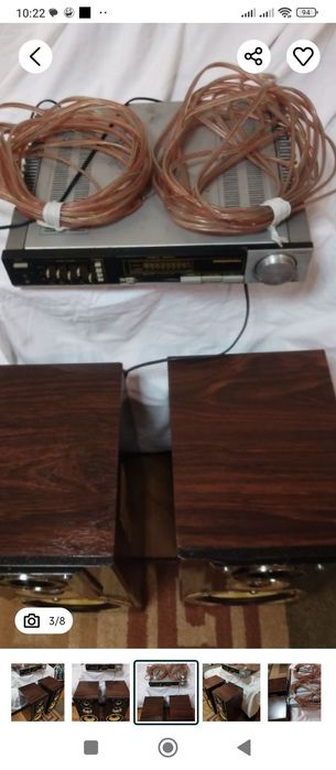 Колонки с усилителем и проводами б/у.