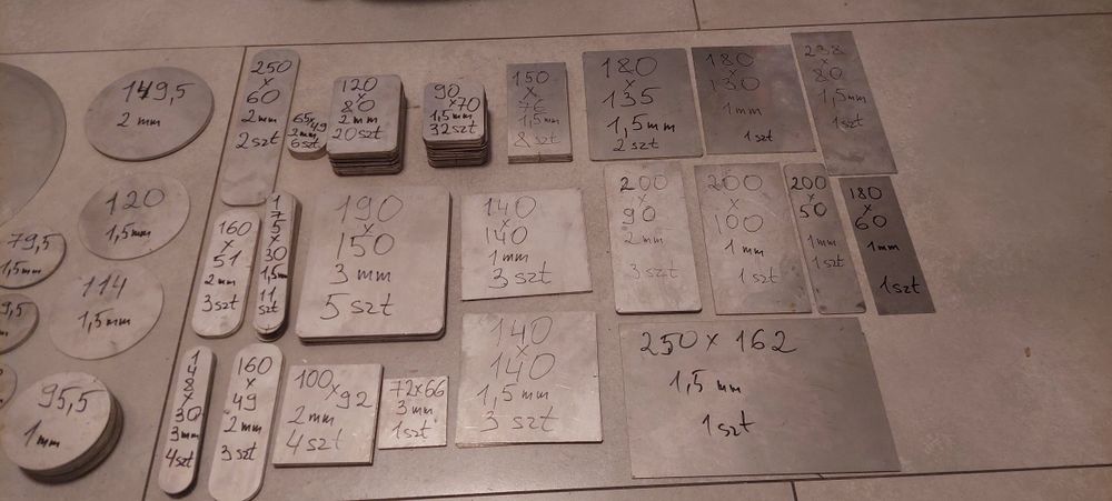 Formatka i krążek nierdzewny nierdzewka