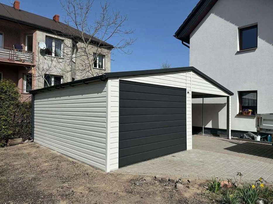 Garaż blaszany Konstrukcja profil zamknięty OCYNKOWANY