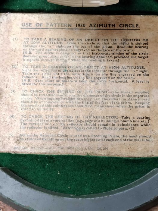 Azimute Circular padrão de 1950