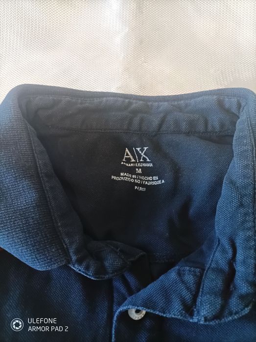 Мужская футболка рубашка поло с длинными рукавами Armani Exchange M