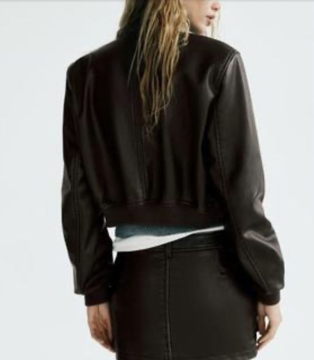 Куртка бомбер з єкошкріри Zara в ідеальному стані