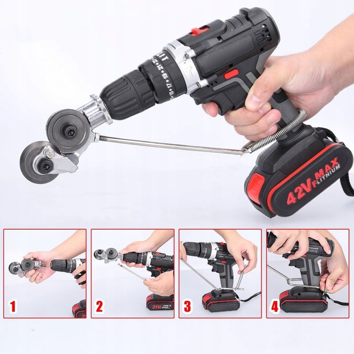 Cięcie Blachy Końcówka Do Wiertarki Nóż Nożyce Adapter Na Wkrętarkę Dr