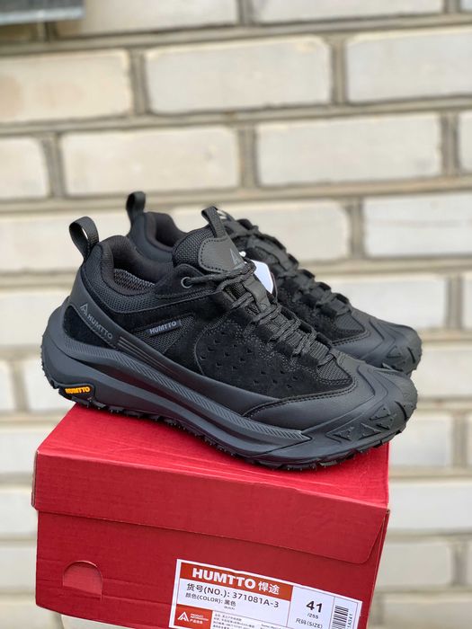Теплі чоловічі кросівки Humtto 371081A3 All Black (41-46) — водостійкі, фліс, осінь-зима | Хумтто