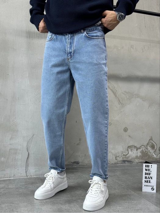 Чоловічі мом джинси блакитні