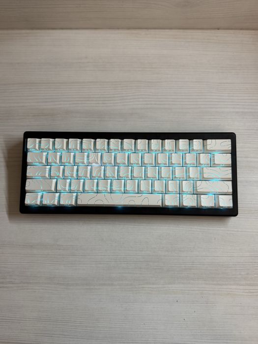 Кейкапи, з волнами білі-чорні