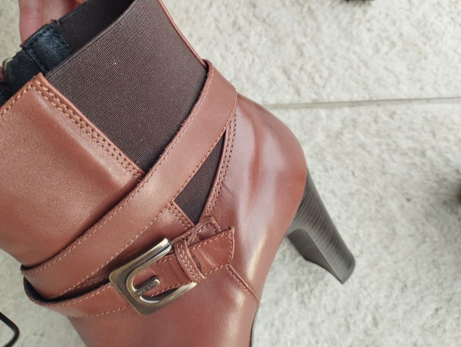 Buty Geox damskie 40 jak NOWE botki brązowe skóra