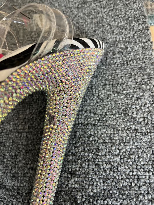 Szpilki Pole Dance zebra cyrkonie r. 38 Roxie Luve nowe jak pleaser