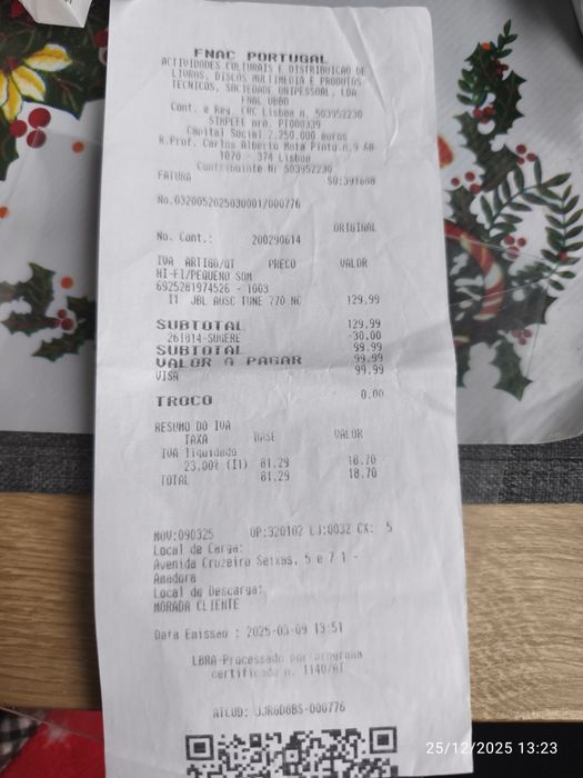 Fones JBL 770 completamente novos