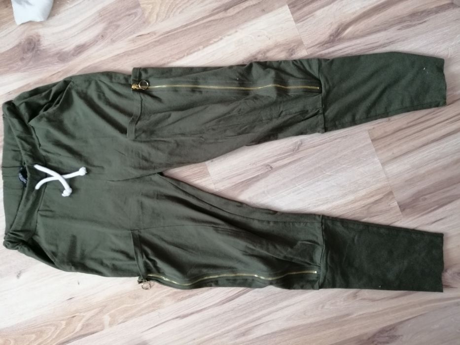 Spodnie khaki aladynki Kieszenie suwaki Fasardi S