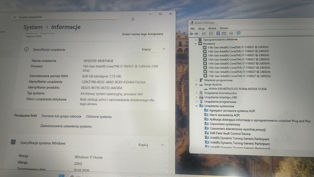 Dell Inspiron 5000 I7 SSD 512GB. Cena aktualna dziś do 20:00