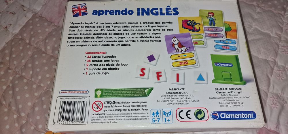 Jogo didactico aprender inglês da Clementonini