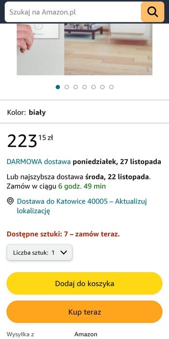 Smart curtain switch czarny kolor