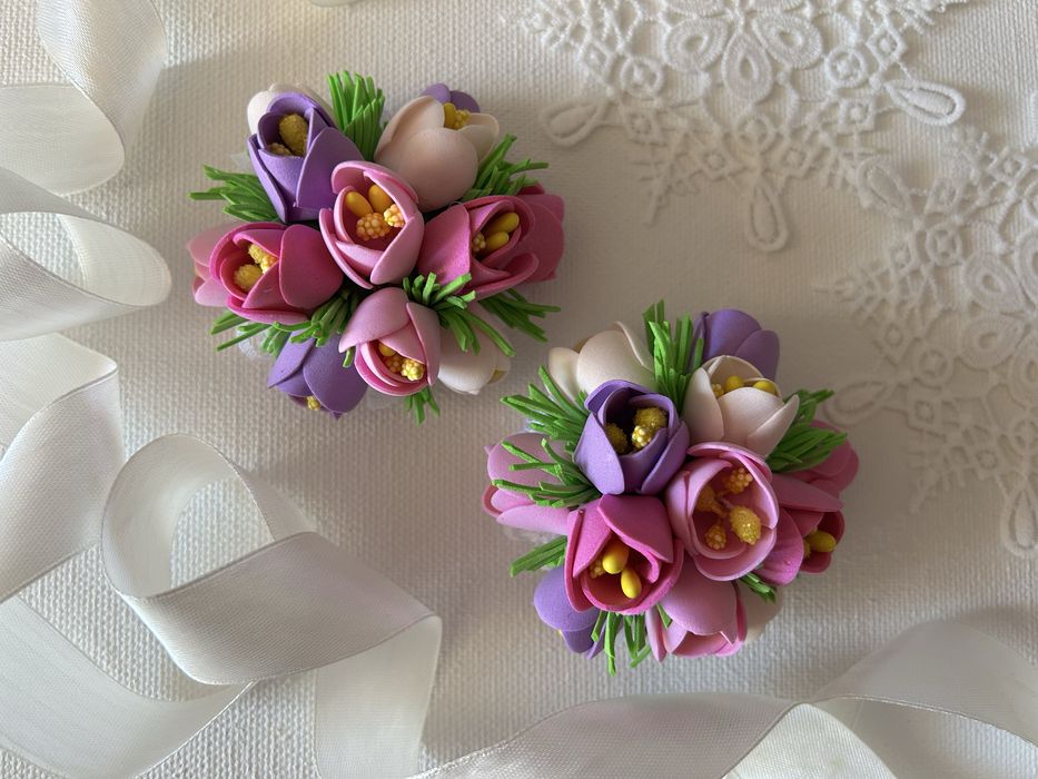 Spinki do włosów fiolki