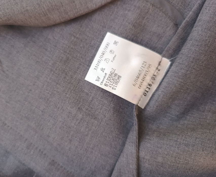 Szara lekka wełniana marynarka blezer Rene Lezard  XL