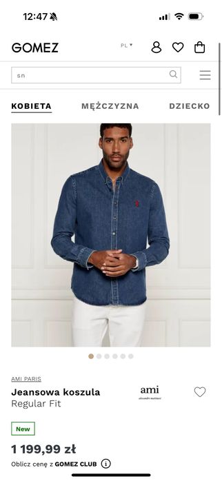 AMI Paris koszula jeans S M L XL XXL