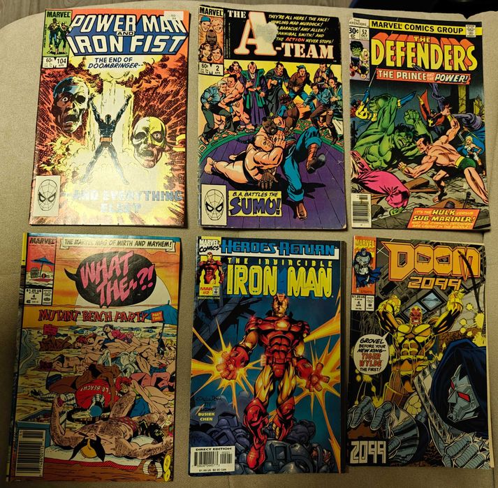 Комиксы Марвел Comics Marvel 70-х 80-х винтажные на английском 18 штук