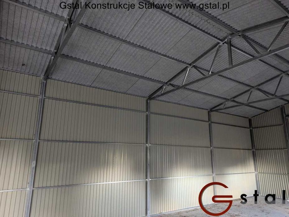hala wiata garaż blaszany 12x6 solidna konstrukcja