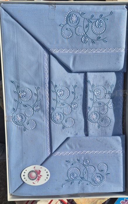 Jogo de cama bordado