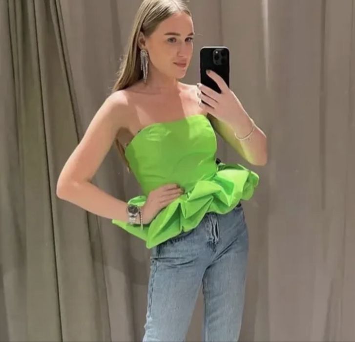 Топ / корсет Zara з воланом
